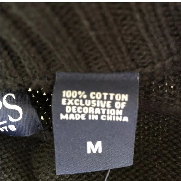 New Chaps Zip Front Cardigan Sweater Chevron Ski M - Picture 6 of 7